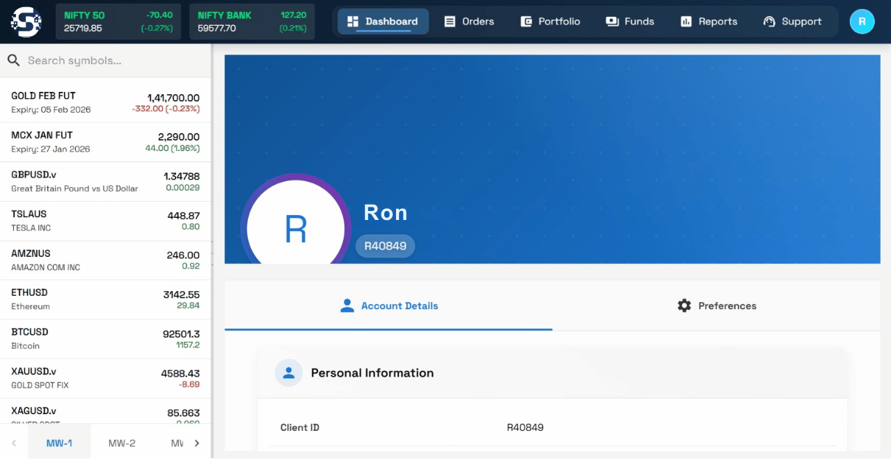 Institutional Trading Dashboard